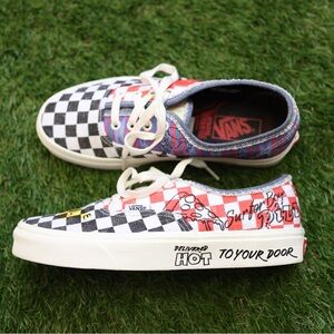 Stranger Things Argyle Surfer Boy Pizza Vans Like New EUC Women’s 7.5 or Men’s 6